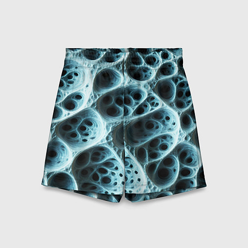 Детские шорты Белая пористая структура / 3D-принт – фото 1
