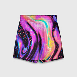 Шорты детские Жидкая энергия космоса - нейросеть, цвет: 3D-принт