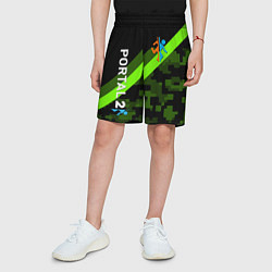 Шорты детские Portal camo steel geometry, цвет: 3D-принт — фото 2