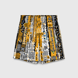 Детские шорты Cyberpunk pattern yellow