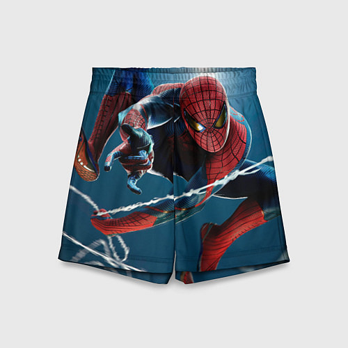 Детские шорты Спайдермен паутина / 3D-принт – фото 1