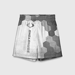 Шорты детские SsangYong - white gradient по-вертикали, цвет: 3D-принт