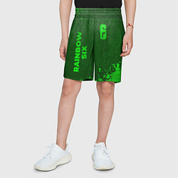 Шорты детские Rainbow Six - green gradient вертикально, цвет: 3D-принт — фото 2