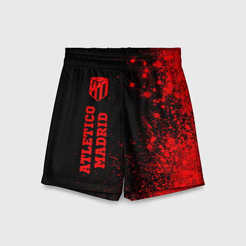 Детские шорты Atletico Madrid - red gradient по-вертикали / 3D-принт – фото 1