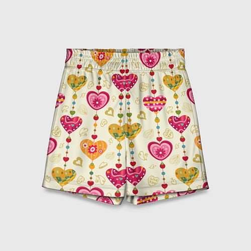 Детские шорты Сердечки подборка / 3D-принт – фото 1