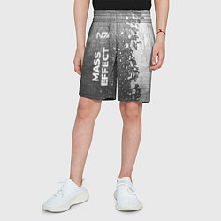 Шорты детские Mass Effect - grey gradient по-вертикали, цвет: 3D-принт — фото 2