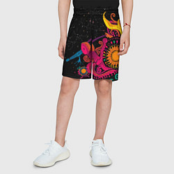 Шорты детские Psychedelic abstract art, цвет: 3D-принт — фото 2