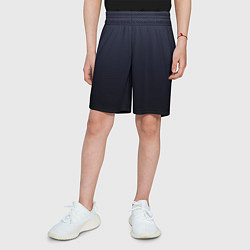 Шорты детские Тёмный синий градиент текстура в крапинку, цвет: 3D-принт — фото 2