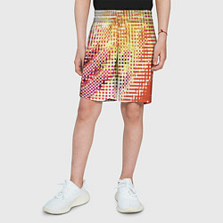 Шорты детские Абстракция жёлтый с оранжевым, цвет: 3D-принт — фото 2
