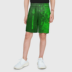 Шорты детские Galatasaray - green gradient по-вертикали, цвет: 3D-принт — фото 2