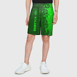 Шорты детские Benfica - green gradient по-вертикали, цвет: 3D-принт — фото 2