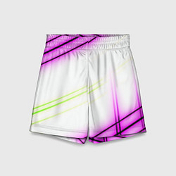 Детские шорты Green white pink line