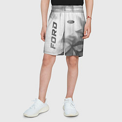 Шорты детские Ford - white gradient вертикально, цвет: 3D-принт — фото 2