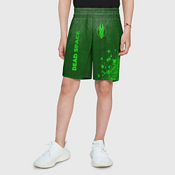 Шорты детские Dead Space - green gradient вертикально, цвет: 3D-принт — фото 2