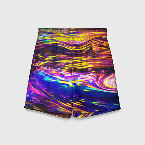 Детские шорты Неоновые полосы текстура / 3D-принт – фото 1