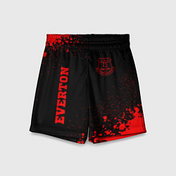 Шорты детские Everton - red gradient вертикально, цвет: 3D-принт