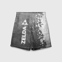 Шорты детские Zelda - grey gradient по-вертикали, цвет: 3D-принт