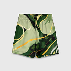 Детские шорты Зеленый природный паттерн