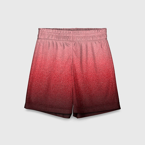 Детские шорты Мягкий градиент красно-розовый текстура крошка / 3D-принт – фото 1