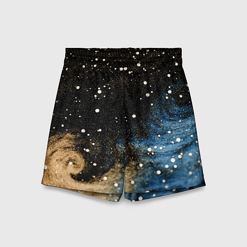 Детские шорты Черно-синий фон текстура / 3D-принт – фото 1