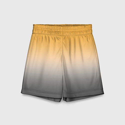 Детские шорты Бледный жёлто-серый градиент / 3D-принт – фото 1