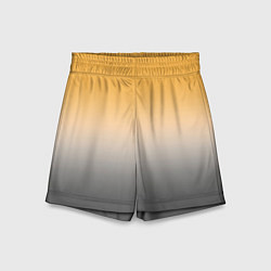 Шорты детские Бледный жёлто-серый градиент, цвет: 3D-принт