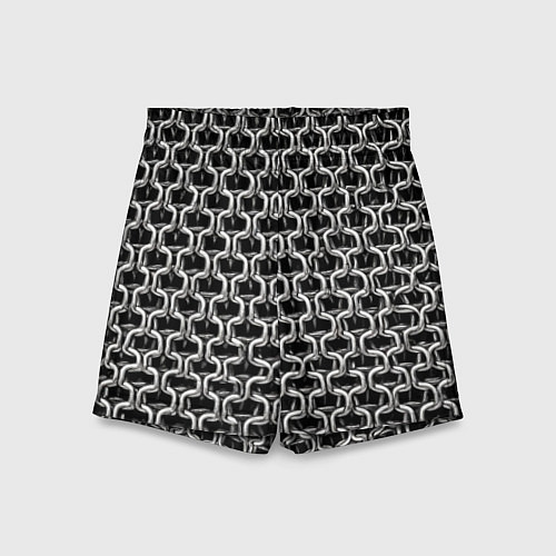 Детские шорты Кольчуга крупная - паттерн / 3D-принт – фото 1