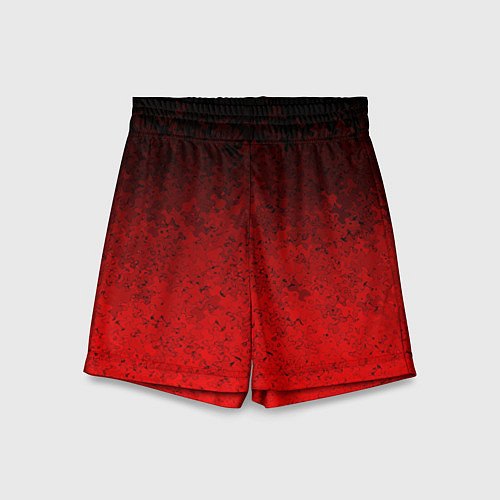 Детские шорты Чёрно-красный текстурный градиент / 3D-принт – фото 1