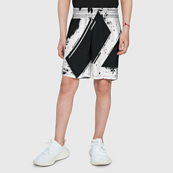 Шорты детские Color black white, цвет: 3D-принт — фото 2