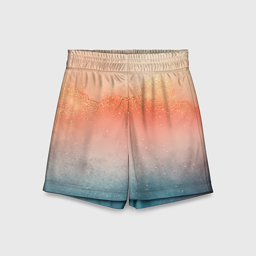 Детские шорты Персиковый градиент текстура / 3D-принт – фото 1