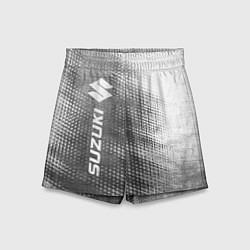 Шорты детские Suzuki - grey gradient по-вертикали, цвет: 3D-принт