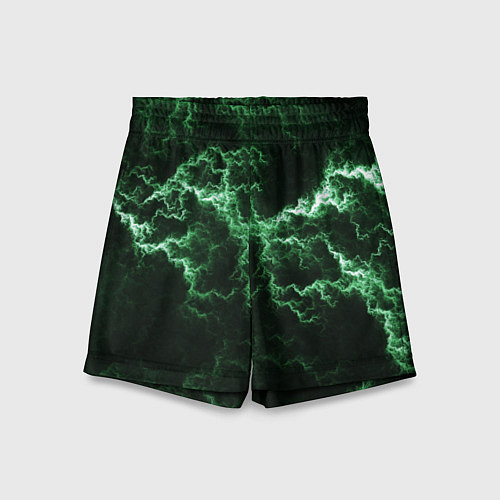 Детские шорты Lightning green line / 3D-принт – фото 1