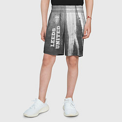 Шорты детские Leeds United - grey gradient по-вертикали, цвет: 3D-принт — фото 2