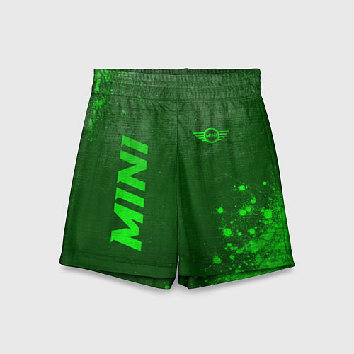 Детские шорты Mini - green gradient вертикально / 3D-принт – фото 1