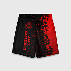 Шорты детские Leicester City - red gradient по-вертикали, цвет: 3D-принт