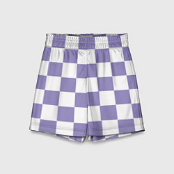 Шорты детские Квадраты фиолетовые, цвет: 3D-принт