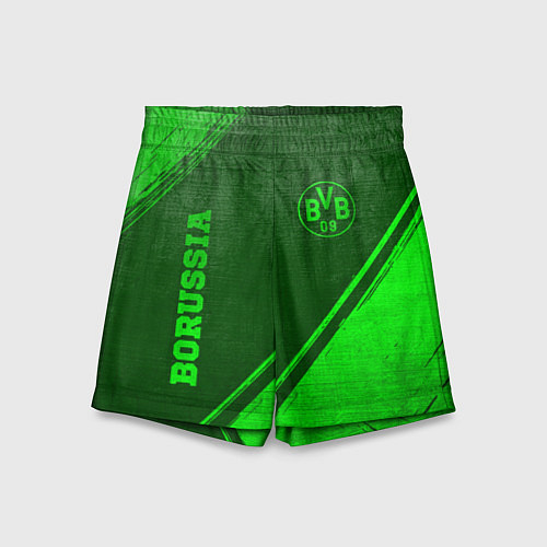 Детские шорты Borussia - green gradient вертикально / 3D-принт – фото 1