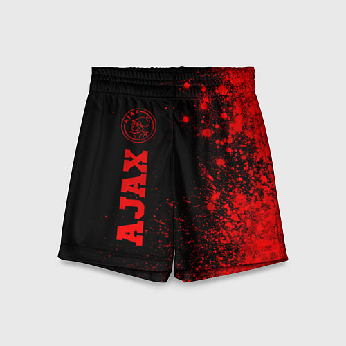 Детские шорты Ajax - red gradient по-вертикали / 3D-принт – фото 1