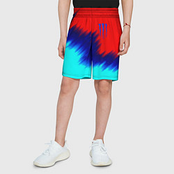 Шорты детские Monster energy краски штрихи, цвет: 3D-принт — фото 2