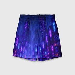 Шорты детские Одинокий город неона, цвет: 3D-принт