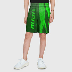 Шорты детские Audi - green gradient по-вертикали, цвет: 3D-принт — фото 2