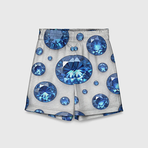 Детские шорты Россыпь сапфиров / 3D-принт – фото 1