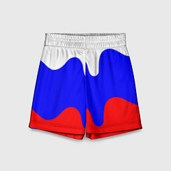 Шорты детские Патриот - флаг, цвет: 3D-принт