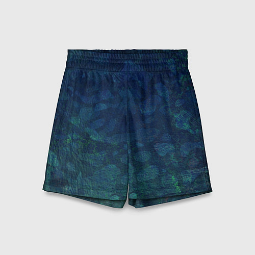 Детские шорты Абстракция - marine camouflage / 3D-принт – фото 1