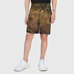 Шорты детские Абстракция - dark pink paint spill, цвет: 3D-принт — фото 2