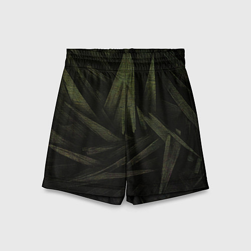 Детские шорты Абстракция - green triangles / 3D-принт – фото 1