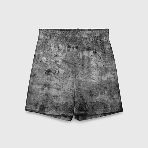 Детские шорты Абстракция - black scratches on gray background / 3D-принт – фото 1