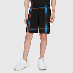 Шорты детские Neon black red blue, цвет: 3D-принт — фото 2