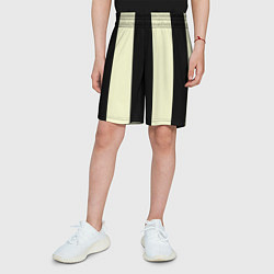 Шорты детские Color black beige line, цвет: 3D-принт — фото 2