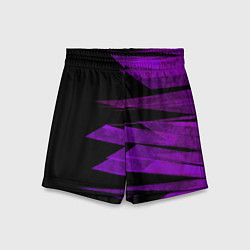 Шорты детские Color purple black stripes, цвет: 3D-принт